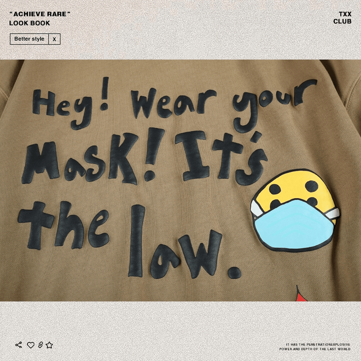 Tide Brand Cartoon Love Smiley Face Sweater Hip-Hop Loose Lazy Style - MRSLM