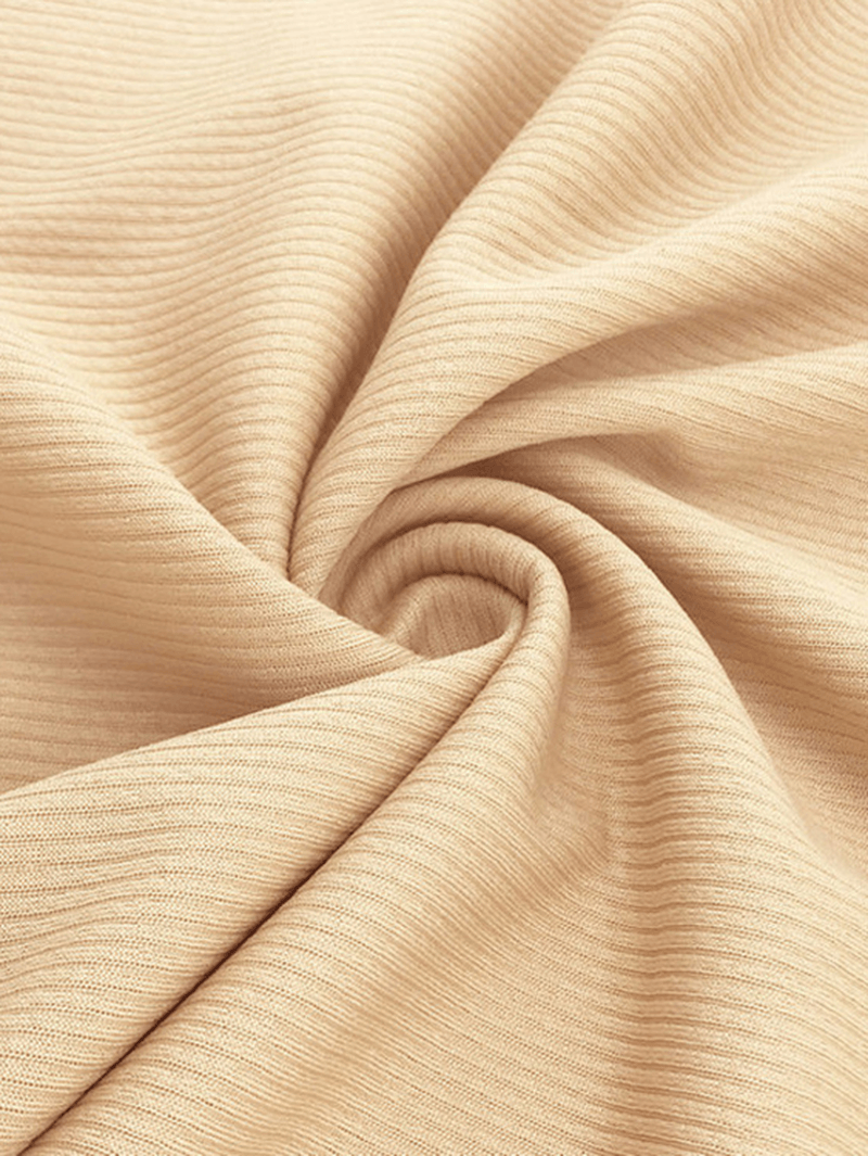 Solid Color Wrap Design Long Sleeves Bodycon Knit Midi Dress - MRSLM