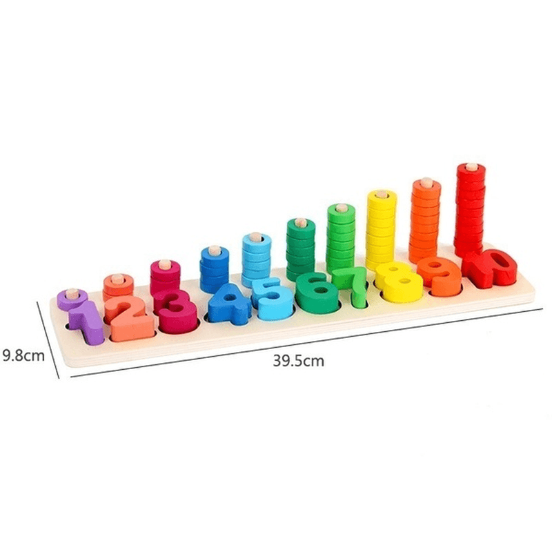 3 in 1 Arithmetic Digital Shape Logarithmic Board Letter Blocks Kid'S Child'S Early Educational Toys - MRSLM