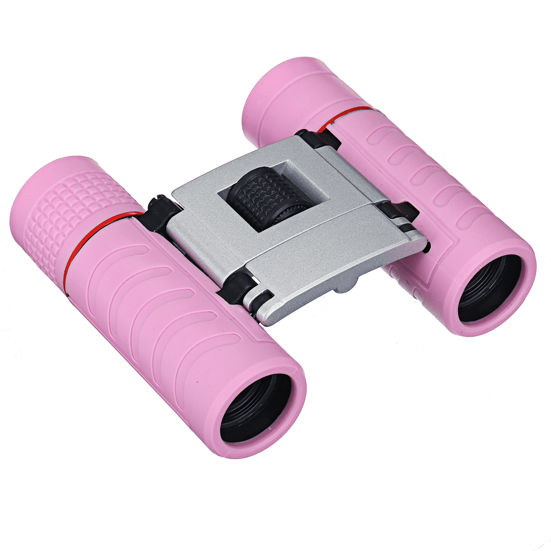 SGODDE 10X22 Childrens Binoculars Folding Mini Telescope Bird Watching with Neck Strap Outdoor Camping Travel - MRSLM