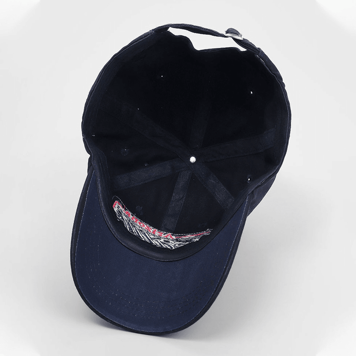 Unisex All-Match Letter Embroidery Sun Hat Cotton Patch Sunscreen Baseball Cap - MRSLM