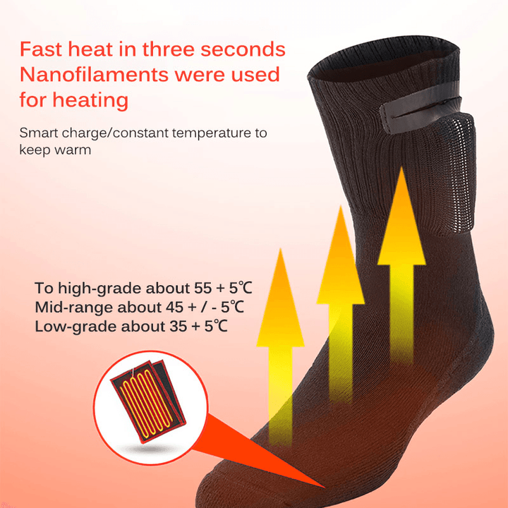 Heating to Keep Warm Rechargeable Heating Socks - MRSLM