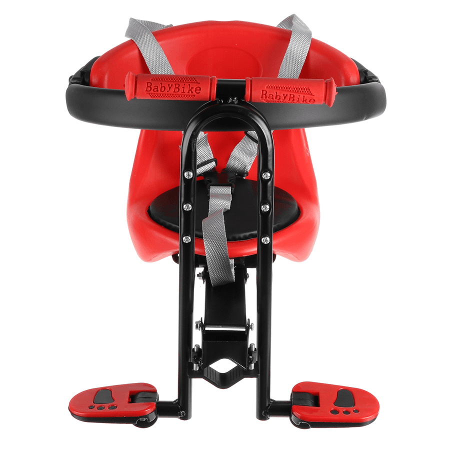 Safety Child Bicycle Seat Bike Front Baby Carrier Seat Kids Saddle with Foot Pedal - MRSLM