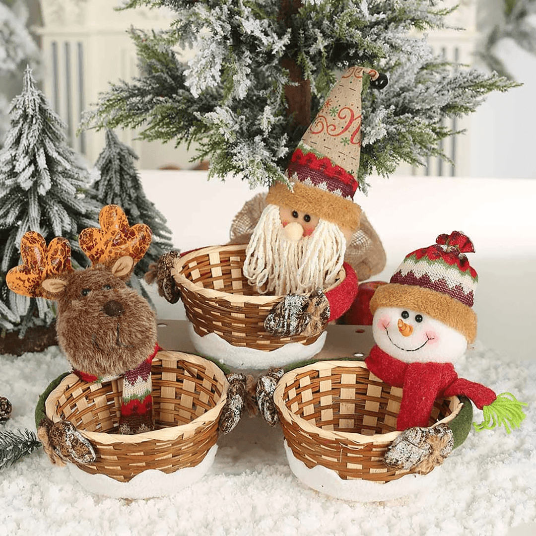 Christmas Decoration Candy Basket Desktop Ornaments Children Candy Basket Decoration Candy Box - MRSLM