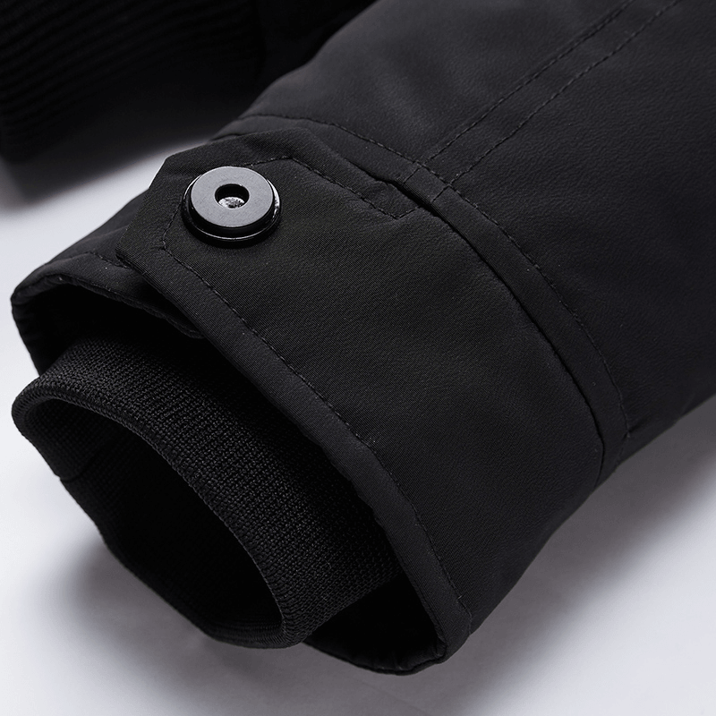 Mens Outdoor Waterproof Hooded Zipper Thickened Warm Coats - MRSLM