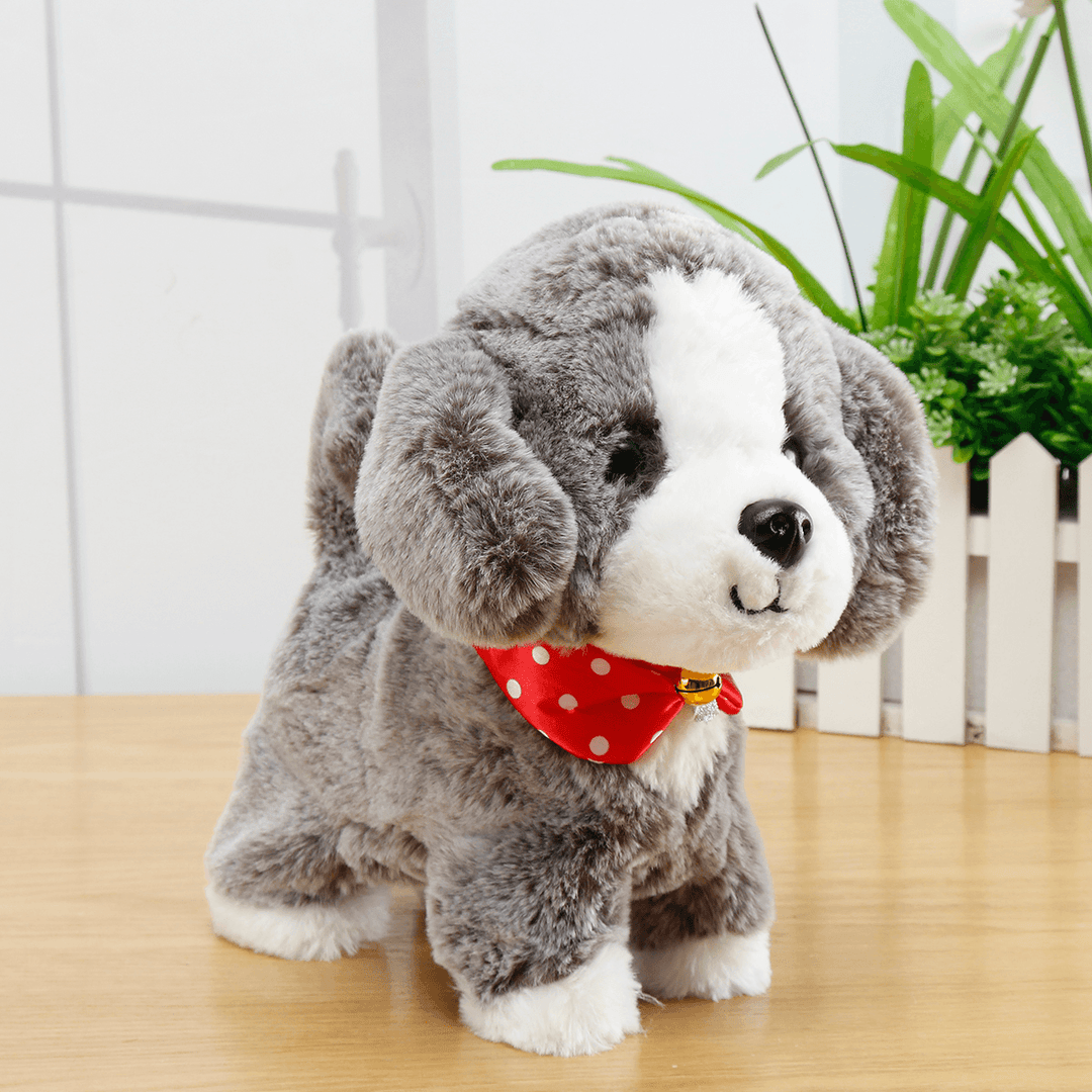 Electronic Interactive Robot Dog Pet Soft Stuffed Plush Toy Control Walk Sound Toy - MRSLM