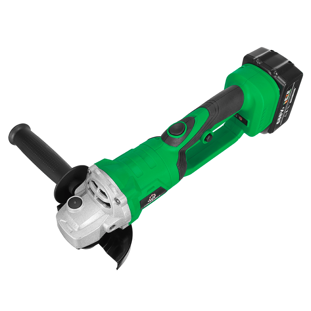 688VF 1200W 100Mm Brushless Electric Angle Grinder 180° Rotation 3 Gears Cutting Grinding Tool Indicator LED Lighting W/ None/1/2 Battery for Makita - MRSLM