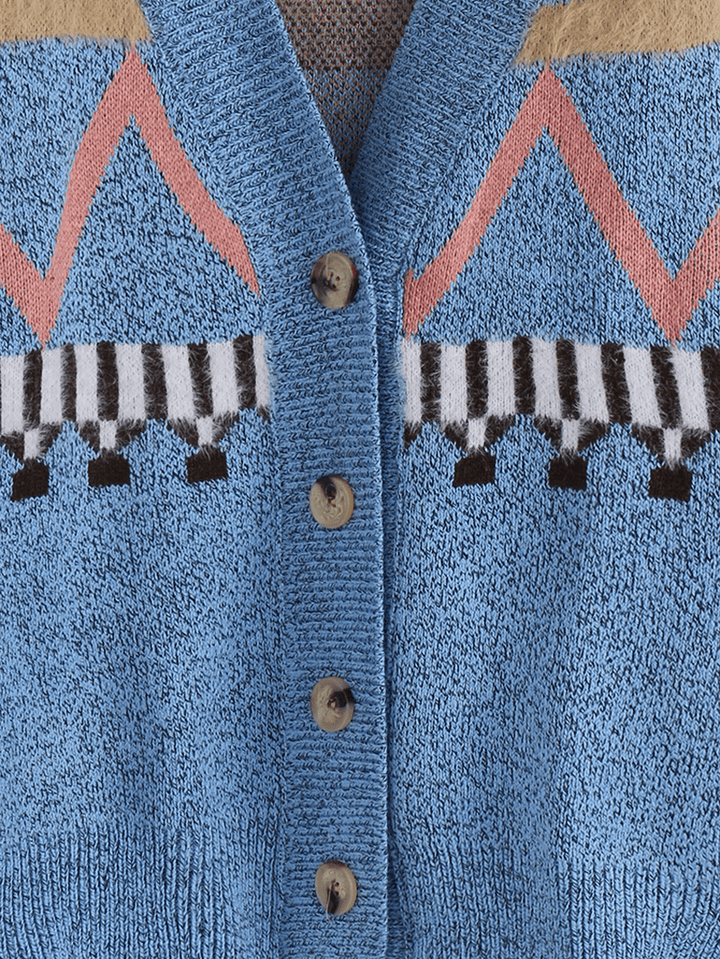 Women Casual Button Long Sleeve Sweaters - MRSLM