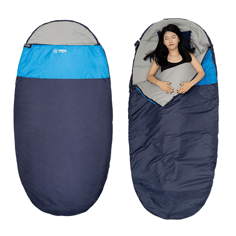 Widen Egg Shape Sleeping Bag Camping Lightweight Warmly Portable Sleep Bag for Adult Outdoor Hiking Travel - MRSLM