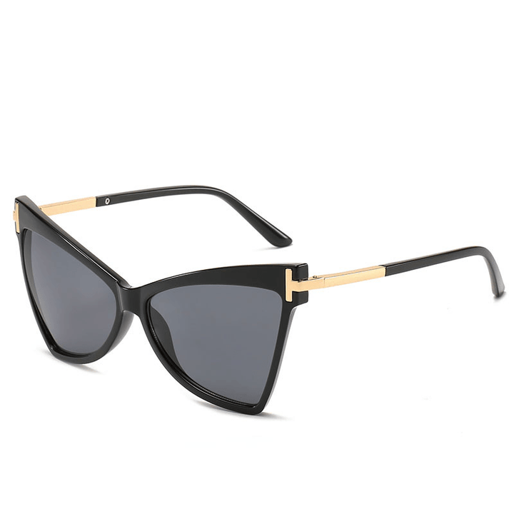 Fashion Triangle T-Shaped Ocean Color Cat Eye Glasses - MRSLM