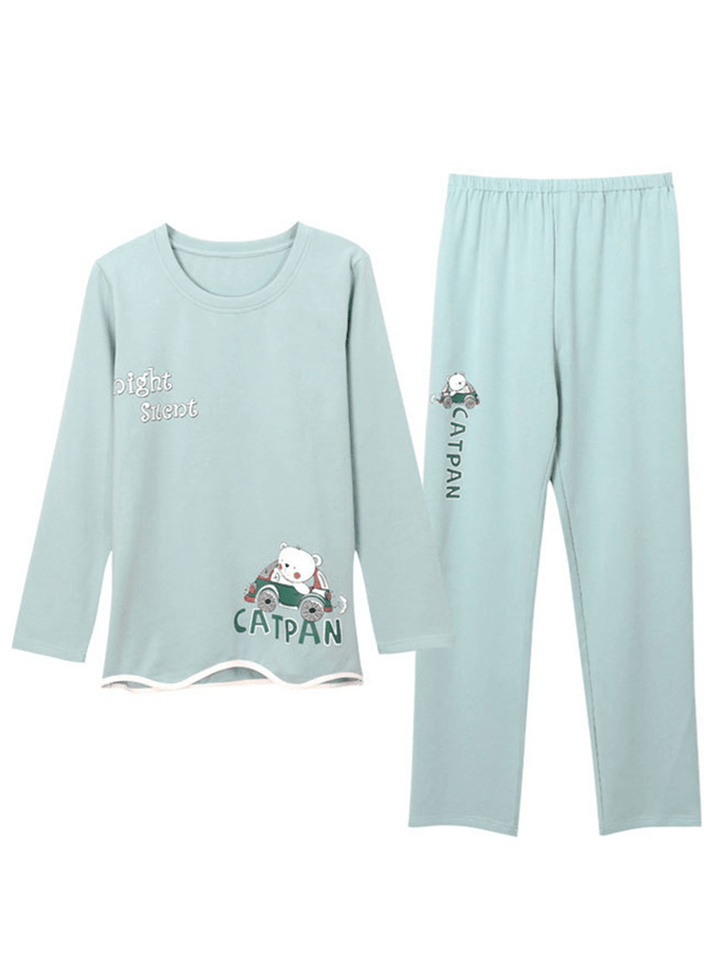 Cotton Long Sleeve 2-Piece Pajama Set - MRSLM
