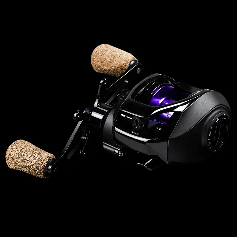 LINNHUE 7.2:1 5.5KG Max Drag Fishing Reel Magnetic System Metal Lightweight Spinning Wheel BK2000 Left/Right-Hand - MRSLM