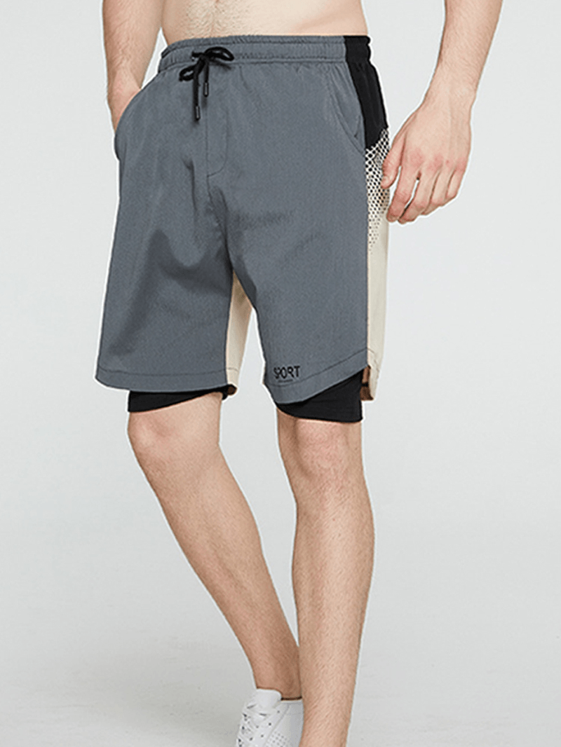 Mens Casual Breathable Drawstring Loose Fit Comfy Home Shorts - MRSLM