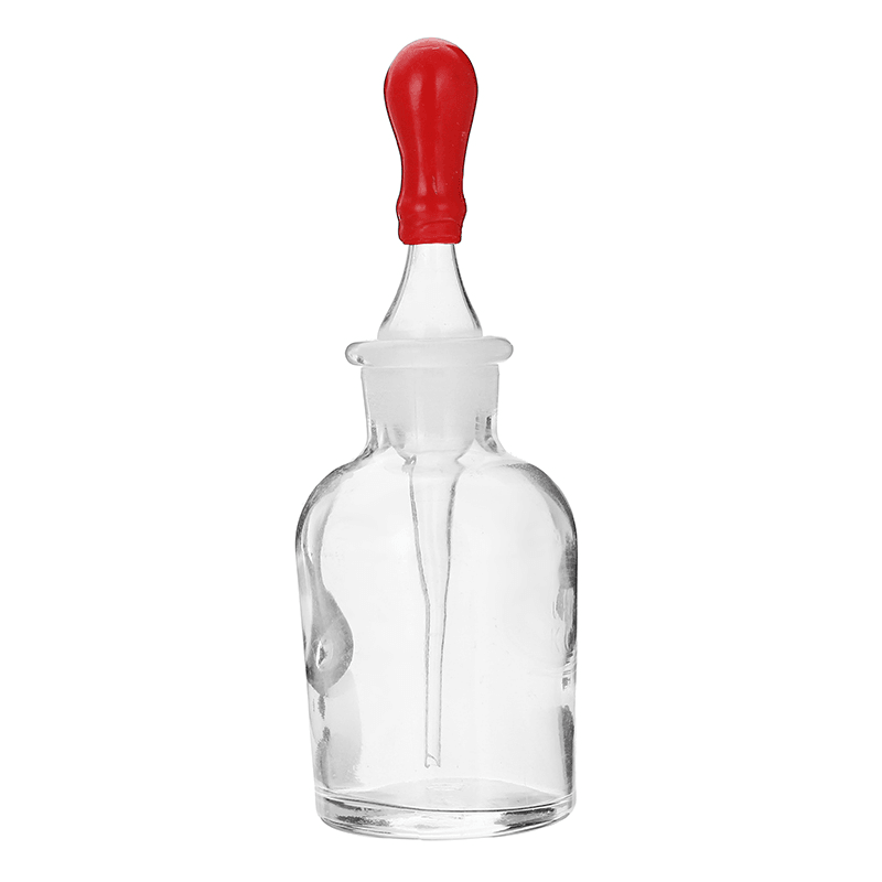 Clear Glass Dropper Dropping Reagent Storage Bottle Lab Glassware W/ Ground Glass Pipette 30-125Ml - MRSLM