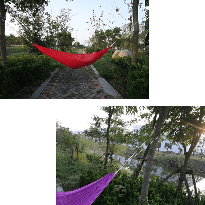 Hammock Portable Outdoor Garden Hang Travel Camping Swing Canvas Stripe Home - MRSLM