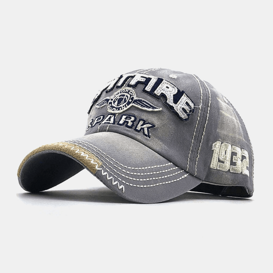 Unisex Three-Dimensional Letters Embroidery Baseball Cap Curved Brim Adjustable Sunshade Hat - MRSLM