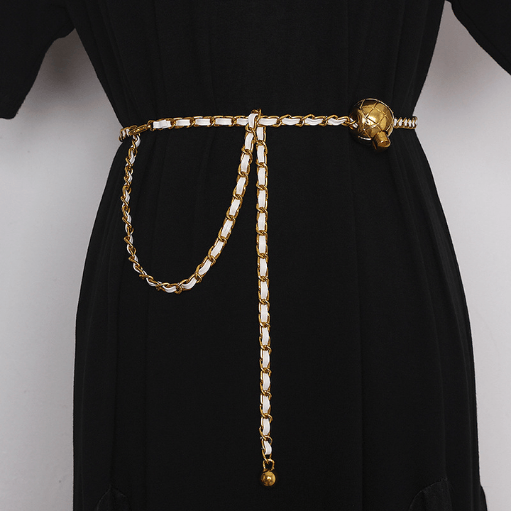 Small Incense Wind Chain Waist Chain Belt Wild Retro Small Golden Ball Adjustable - MRSLM