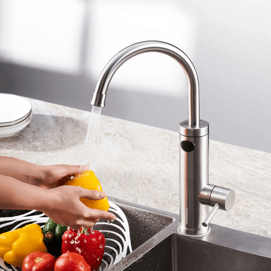 [Smart Version] Xiaoda Integrated Instant 3000W IPX4 360° Rotation Temperature Display Kitchen Hot Water Faucet Stainless Steel Heating Tube Hydropower From - MRSLM