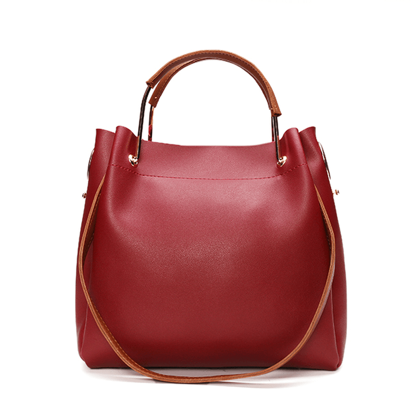 Women Pu Leather Tassels Handbag Casual Crossbody Bag - MRSLM