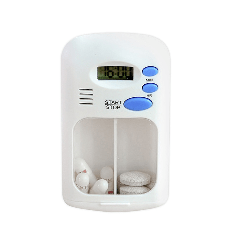 Mini Portable Pill Reminder Drug Alarm Timer Electronic Box Organizer LED Display Alarm Clock Remind - MRSLM