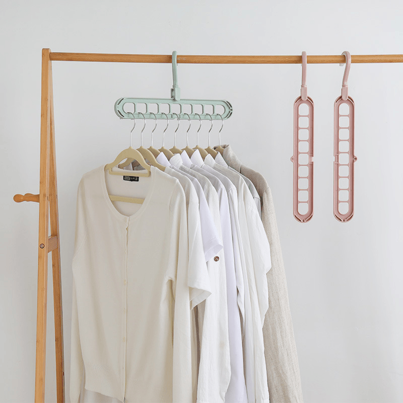 Multi-Functional Cloth Hanger Balcony Wardrobe Store Rotating Non-Slip Drying Racks - MRSLM