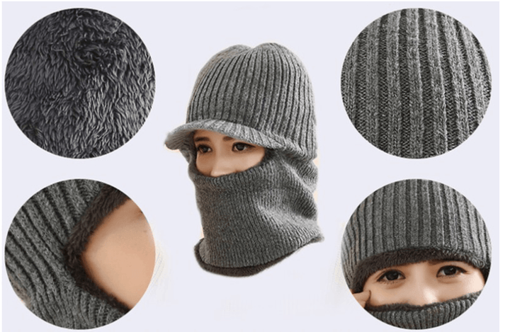 Warm Woolen Ear Protection Thickened Cold Mask Cap - MRSLM