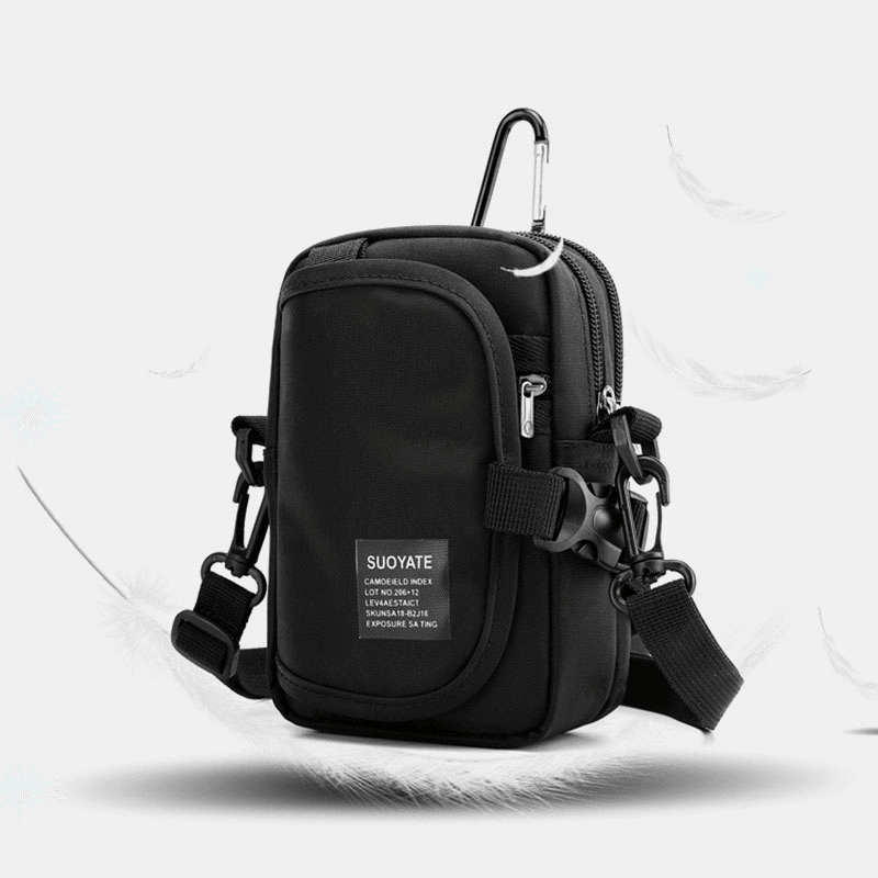 Men Mini Casual Shoulder Bag Waist Bag Phone Bag for Outdoor - MRSLM