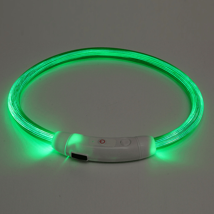 50CM Pet Dog Rechargeable USB Waterproof LED Flashing Light Band Collar - MRSLM
