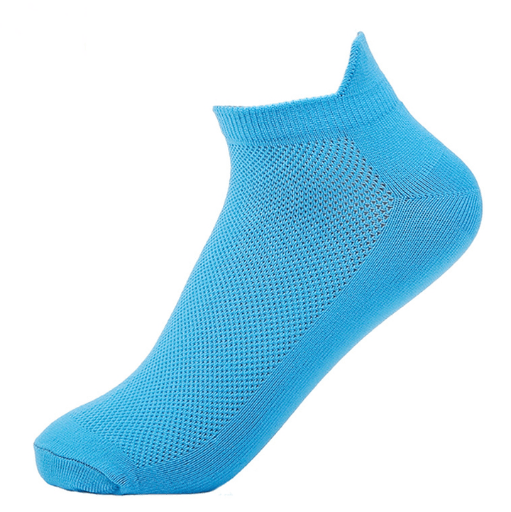 Fluorescent Colors Mens Short Tube Socks Casual Breathable Sport Socks - MRSLM