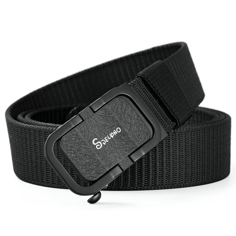 Toothless Automatic Buckle Belt Nylon Canvas Belt Outdoor Casual Pants Belt - MRSLM