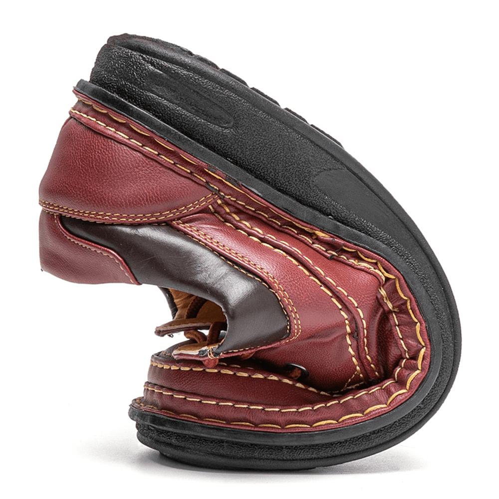 Men Soft Sole Lace-Up High-Top Slip Resistant Comfy Casual Shoes - MRSLM