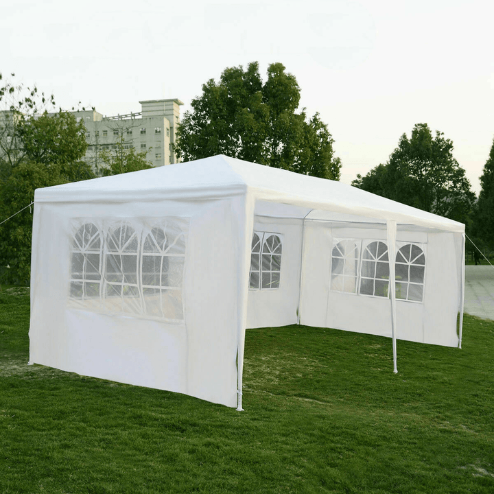10X20Ft Canopy Side Wall 210D Waterproof Gazebo Shelter Shade with Windows Outdoor Easy Party Tent without Top - MRSLM