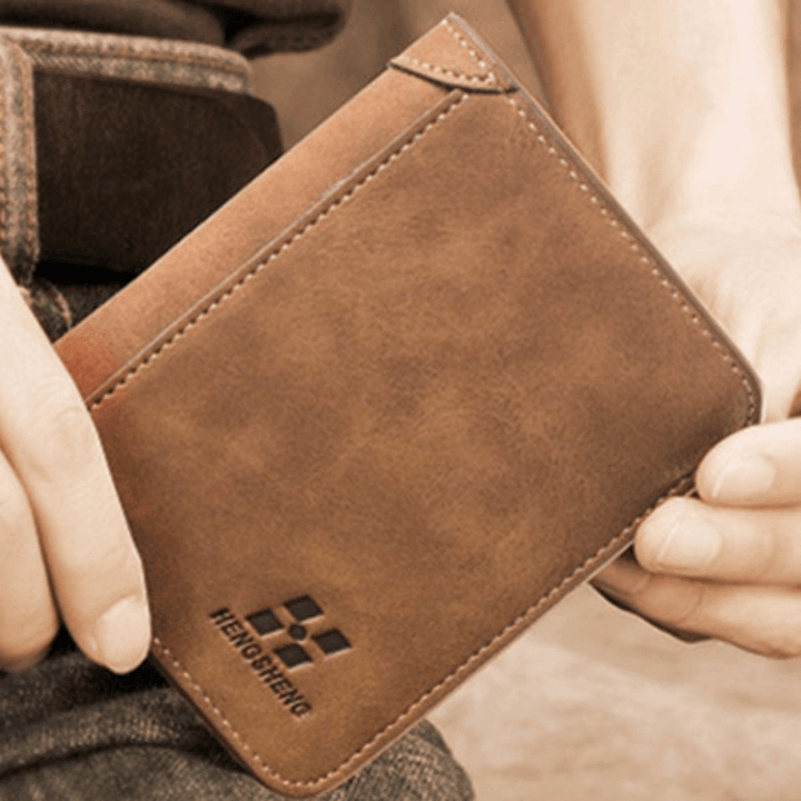 Ipree® Men'S Vintage RFID Blocking Trifold Wallet PU Leather ID Credit Card Holder - MRSLM