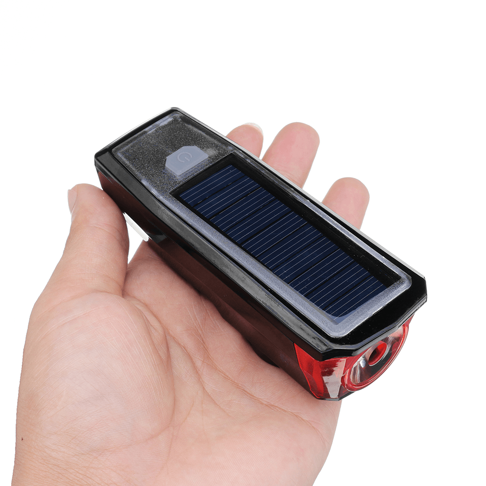 XANES BL03 750LM T6 LED 4 Modes 2000Mah Lithium Battery USB/ Solar Charging Power Bank Bike Front Light with 140Db Tweeter - MRSLM