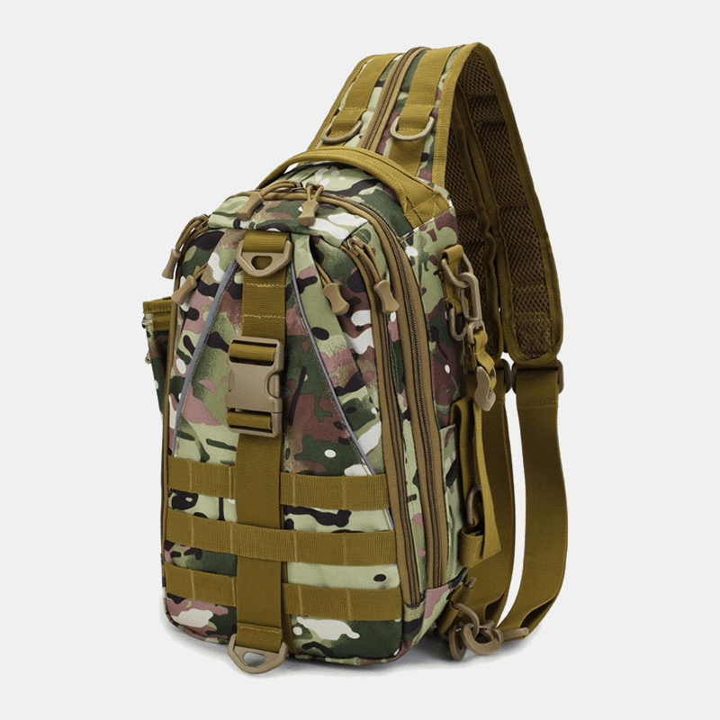 Men Multifunction Tactical Backpack Casual Sling Crossbody Bag Shoulder Bag Chest Bag for Outdoor - MRSLM