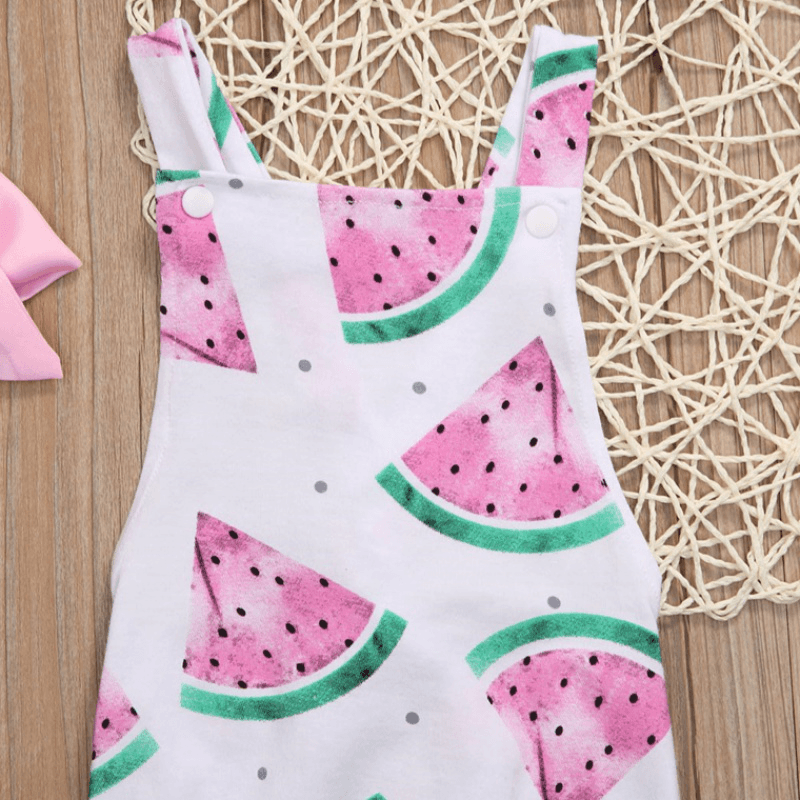Watermelon Print Sleeveless Jumpsuit - MRSLM