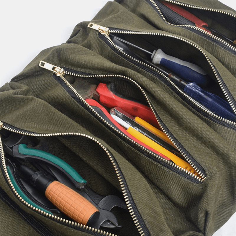 Multi-Functional Canvas Suspension Car Storage Bag Tool Bag Portable Storage Bag for Car Kit - MRSLM