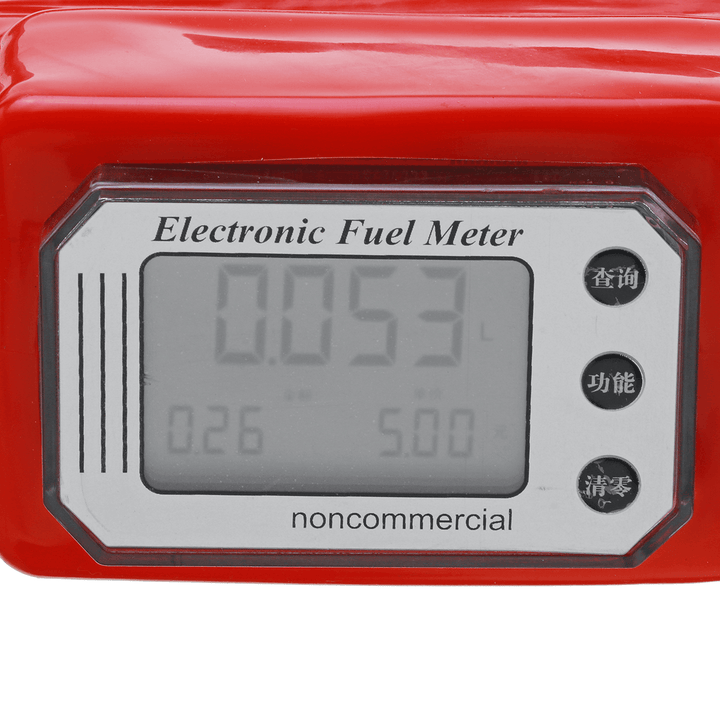 3 Gears LCD Display Gasoline Flow Meter Oil Delivery Guns 1'' Nozzle Dispenser - MRSLM