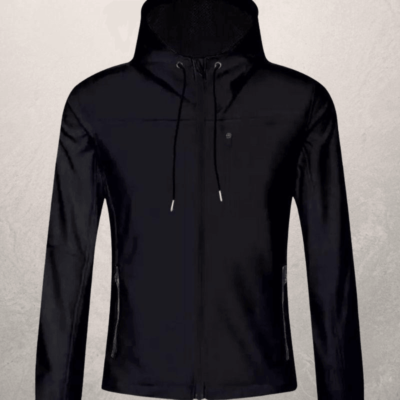 New Autumn and Winter Zipper Sweater Sports and Leisure Men'S Hooded Long-Sleeved Jacket Pure Color - MRSLM