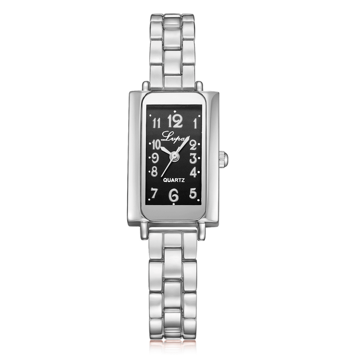 LVPAI G1P288 Elegant Design Women Bracelet Watch Rectangle Full Steel Quartz Watch - MRSLM