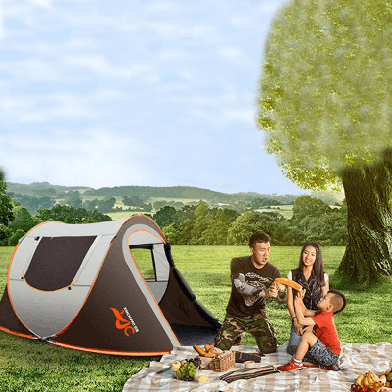 Outdoor 3-4 People Instant Pop up Tent Waterproof Sunshade Canopy Rain Shelter Camping Hiking - MRSLM