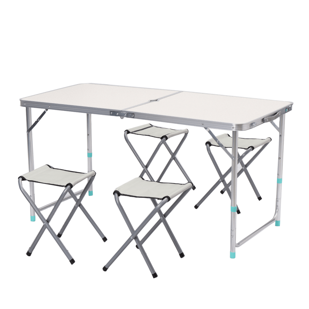 Foldable Chair and Desk Set Portable Aluminum Picnic Table and Chair Outdoor Night Market Stalls Supplies - MRSLM