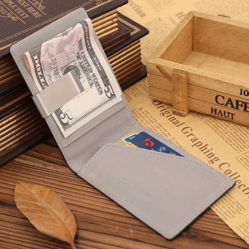 Creative Money Clip Men PU Purse Slight Colorful Wallet - MRSLM