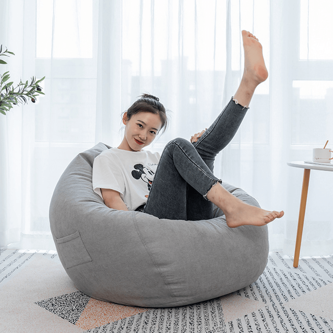 NESLOTH 100*120Cm Soft Bean Bag Chairs Couch Sofa Cover Indoor Lazy Sofa for Adults - MRSLM