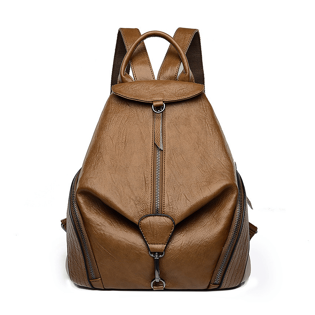 Women Anti-Theft Leather Backpack Kadell Fashion Ladies Purse anti Theft Bag Casual Travel Rucksack Shopping Daypack - MRSLM