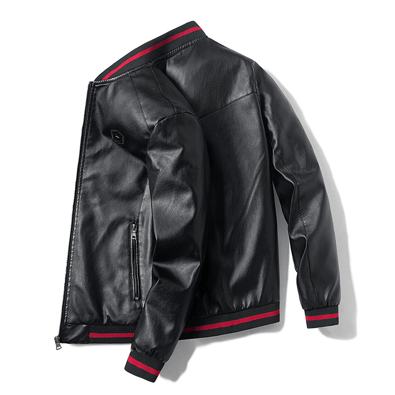Trendy Men'S Thin Casual Leather Jacket - MRSLM
