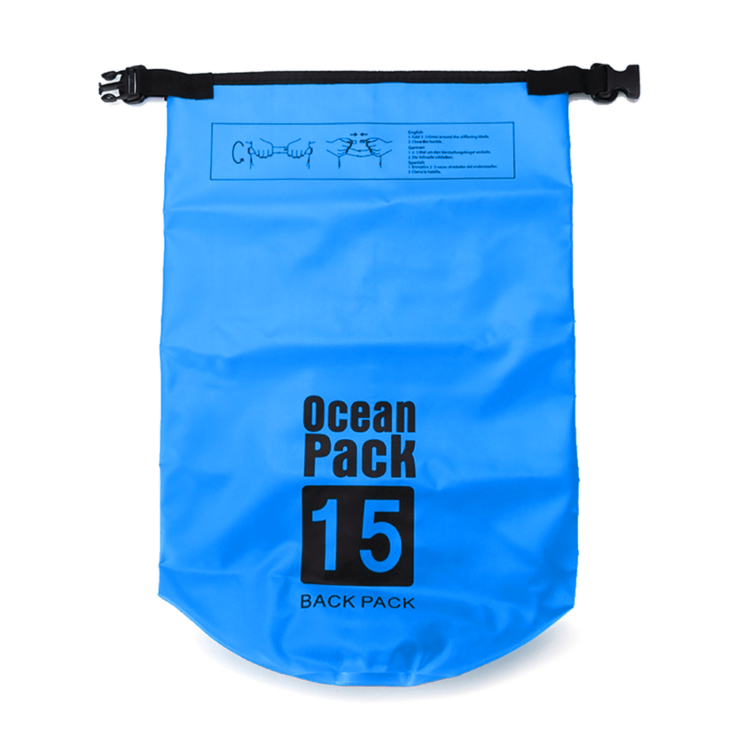 Ipree® 6 Sizes Dry Sack Bag 2/5/10/15/20/30L Waterproof Dry Bag Sack for Kayak Canoeing Outdoor Camping Pouch Pack Storage Bags Blue - MRSLM