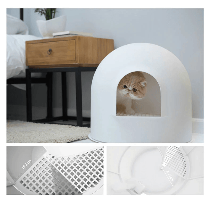 PIDAN Cat Litter Box Semi-Closed Sand Leakage Prevention Deodorant Pet Toilet Large Space for Pet - MRSLM