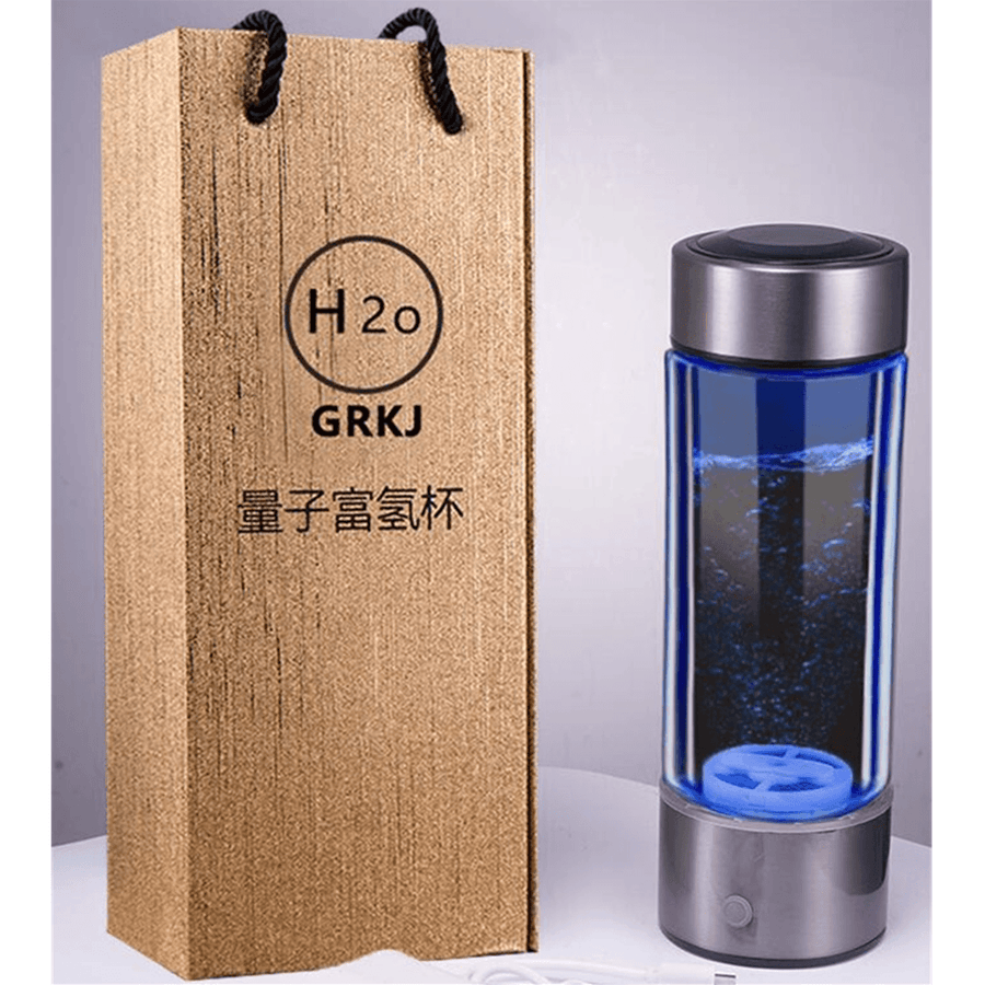 450Ml Portable H Rich Water Maker Ionizer Generator Water Cup Bottle USB Filter - MRSLM