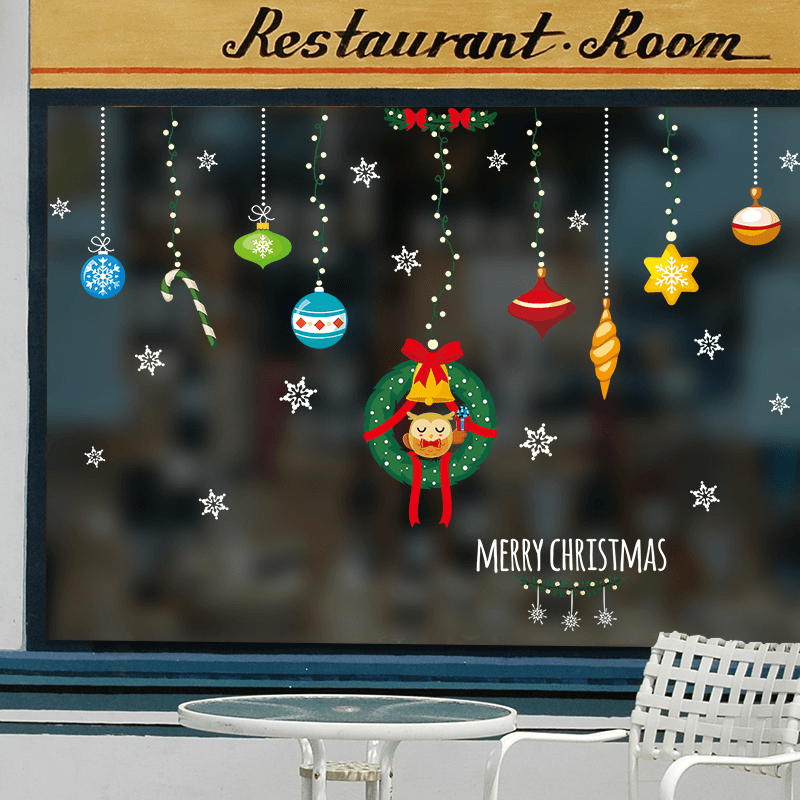 Miico XL629 Christmas Sticker Home Decoration Sticker Window and Wall Sticker Shop Decorative Stickers - MRSLM